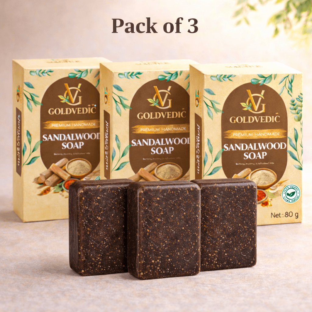 Sandalwood Glow – Ayurvedic Chandan Soap for Radiant & Soft Skin | Pack of 3 | 240g