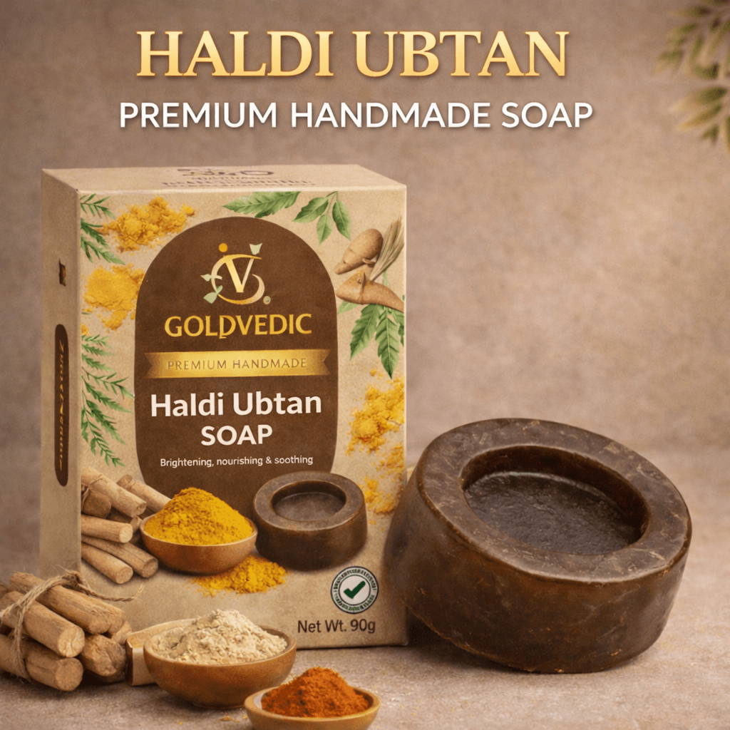 Haldi Ubtan Soap | Natural Bath Soap for Tan Removal, Glow & Clear Skin | Pack of 1 | 90g