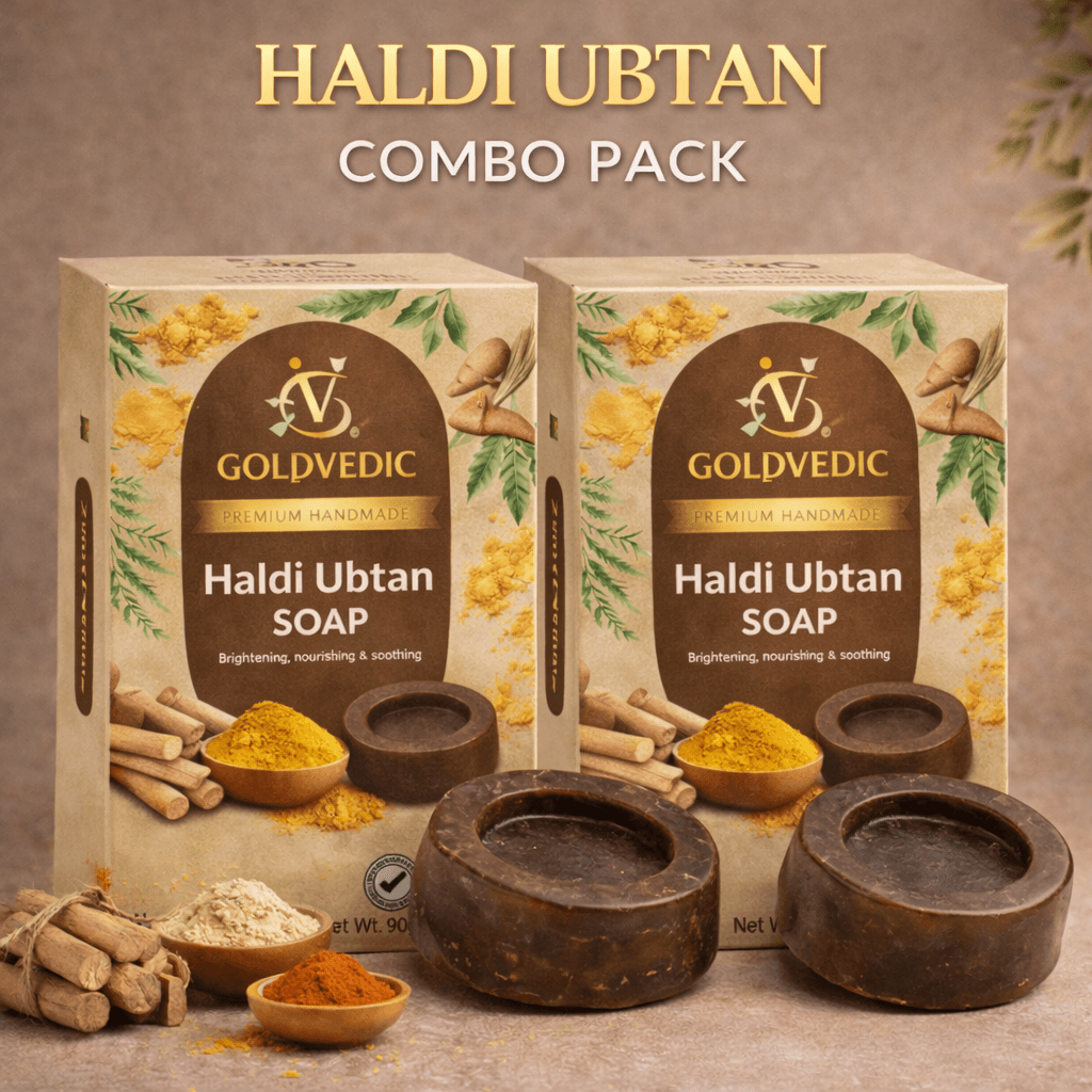 Haldi Ubtan Soap | Natural Bath Soap for Tan Removal, Glow & Clear Skin | Pack of 2 | 180g