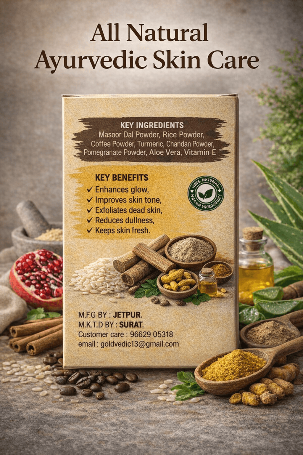 Haldi Ubtan Soap | Natural Bath Soap for Tan Removal, Glow & Clear Skin | Pack of 4 | 360g 2