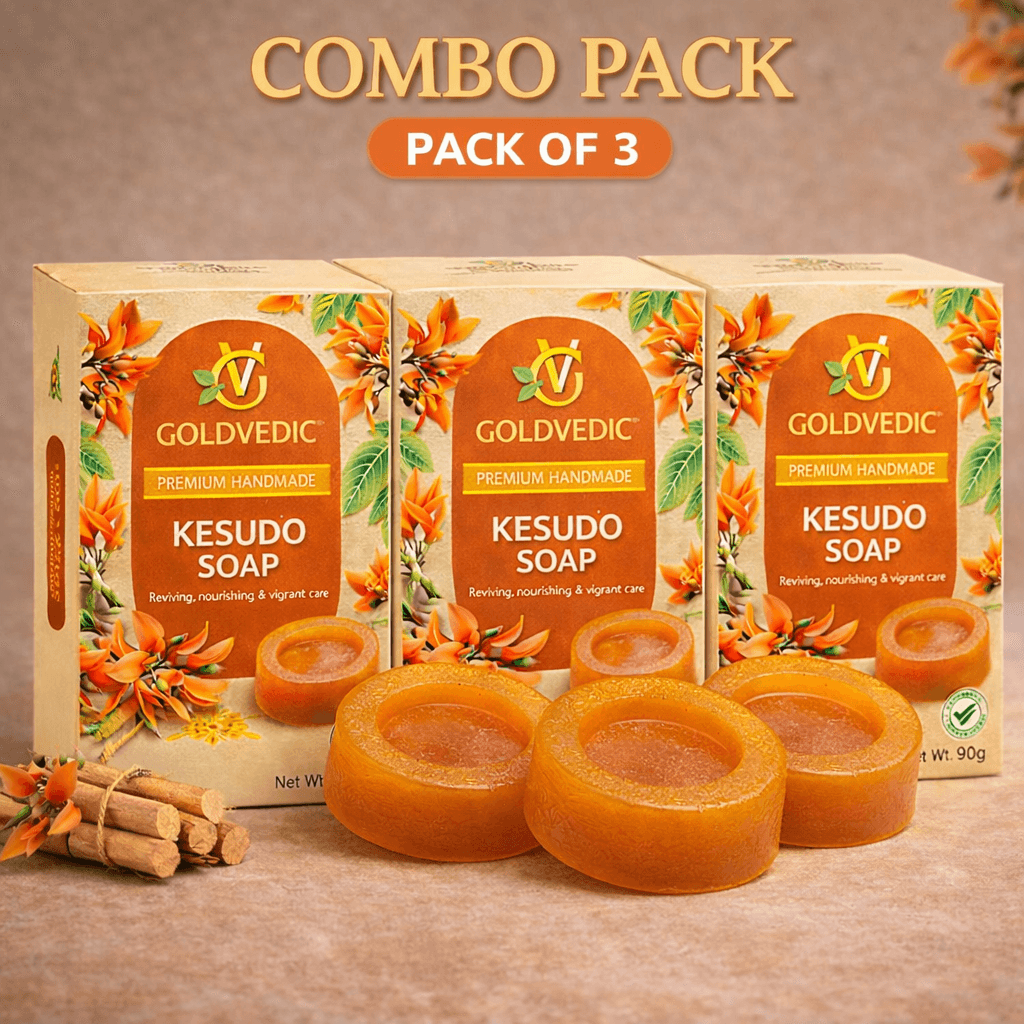 Kesuda Herbal Soap – Natural Ayurvedic Bath Bar for Glow, Soft & Gentle Skin | Pack of 3 | 270g
