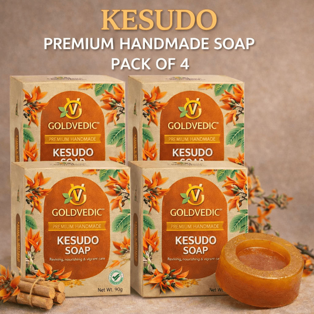 Kesuda Herbal Soap – Natural Ayurvedic Bath Bar for Glow, Soft & Gentle Skin | Pack of 4 | 360g