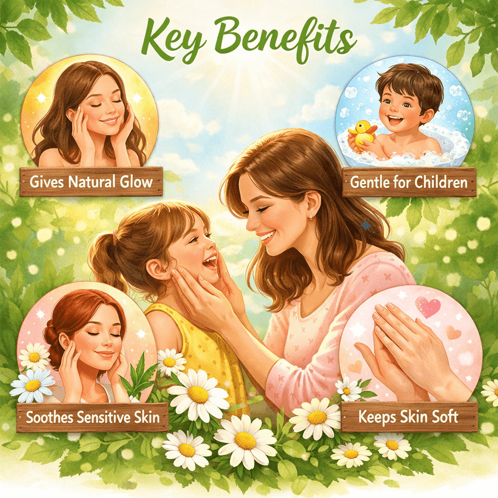 Kesuda Herbal Soap – Natural Ayurvedic Bath Bar for Glow, Soft & Gentle Skin | Pack of 4 | 360g 4